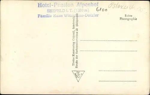 Ak Seefeld in Tirol, schöne Detailansicht