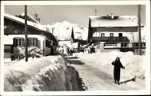 Ak Seefeld in Tirol, schöne Detailansicht