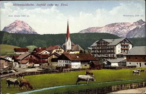 Ak Seefeld in Tirol, schöne Detailansicht