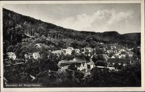 Ak Morungen Sangerhausen Südharz, Blick auf den Ort mit Umgebung