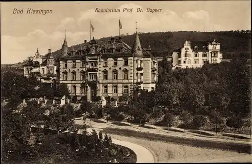 Ak Bad Kissingen Unterfranken Bayern, Blick auf das Sanatorium Prof. Dr. Dapper