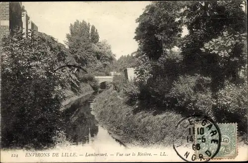 Ak Lambersart Nord, Vue sur la Rivière, Flusspartie, Levy & Fils 124