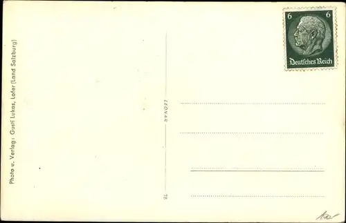 Ak Lofer in Salzburg, schöne Detailansicht