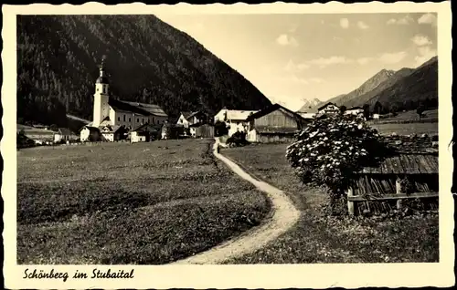 Ak Schönberg im Stubaital in Tirol, schöne Detailansicht