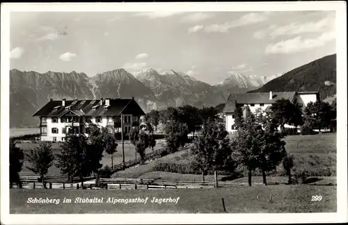 Ak Schönberg im Stubaital in Tirol, schöne Detailansicht