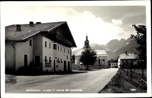 Ak Schönberg im Stubaital in Tirol, schöne Detailansicht