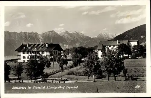 Ak Schönberg im Stubaital in Tirol, schöne Detailansicht