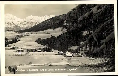 Ak Schönberg im Stubaital in Tirol, schöne Detailansicht