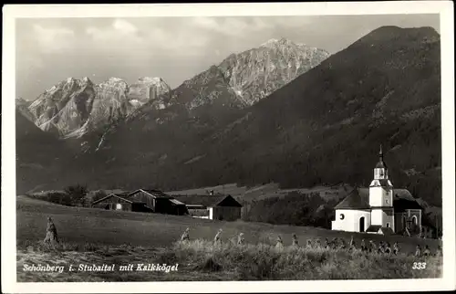 Ak Schönberg im Stubaital in Tirol, schöne Detailansicht