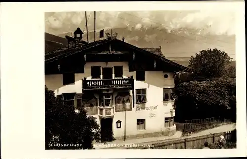 Ak Schönberg im Stubaital in Tirol, schöne Detailansicht