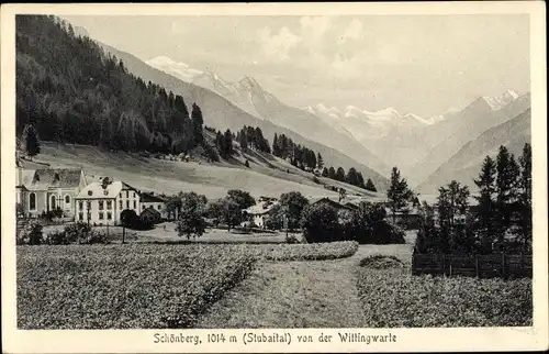 Ak Schönberg im Stubaital in Tirol, schöne Detailansicht