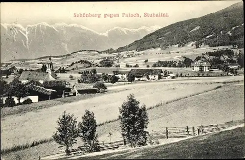 Ak Schönberg im Stubaital in Tirol, schöne Detailansicht