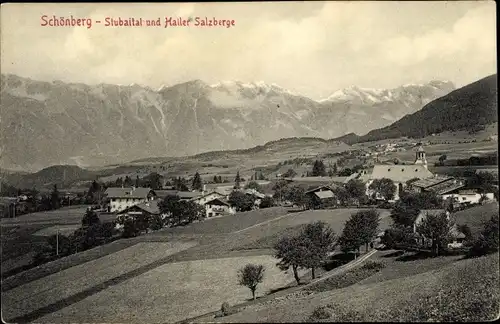 Ak Schönberg im Stubaital in Tirol, schöne Detailansicht