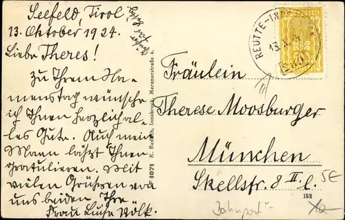 Ak Seefeld in Tirol, schöne Detailansicht