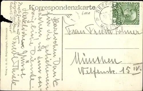 Ak Seefeld in Tirol, schöne Detailansicht