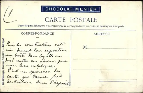 Künstler Ak Exercice du Canon, Infanterie, Französische Soldaten an einem Geschütz, Chocolat Menier