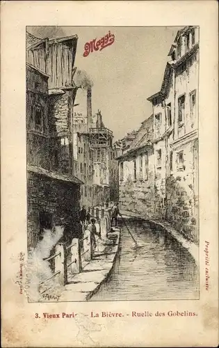 Künstler Ak Fraipont, G., Paris, La Bievre, Ruelle des Gobelins