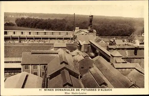 Ak Staffelfelden Elsass Haut Rhin, Mines Domaniales de Potasses d'Alsace, Mine Marie Louise, Zeche