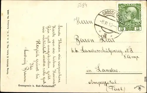 Ak Großgmain in Salzburg, schöne Detailansicht