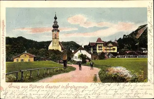 Ak Großgmain in Salzburg, schöne Detailansicht