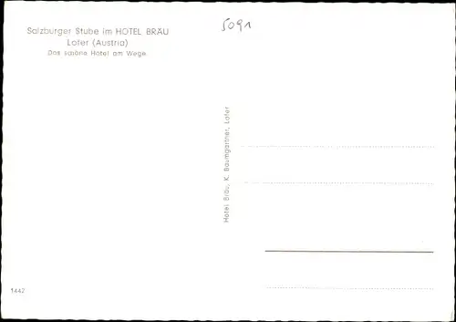 Ak Lofer in Salzburg, schöne Detailansicht
