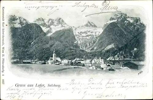 Ak Lofer in Salzburg, schöne Detailansicht