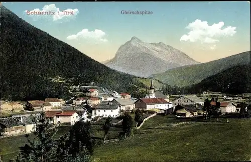 Ak Scharnitz in Tirol, schöne Detailansicht