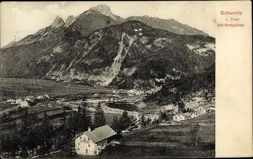 Ak Scharnitz in Tirol, schöne Detailansicht