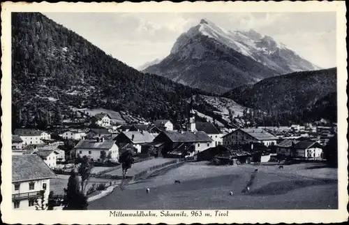 Ak Scharnitz in Tirol, schöne Detailansicht