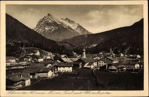 Ak Scharnitz in Tirol, schöne Detailansicht