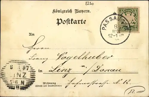 Ak Passau in Niederbayern, schöne Detailansicht