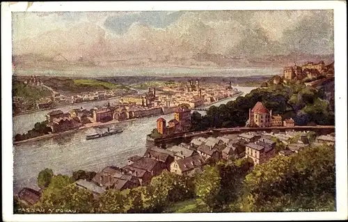 Ak Passau in Niederbayern, schöne Detailansicht