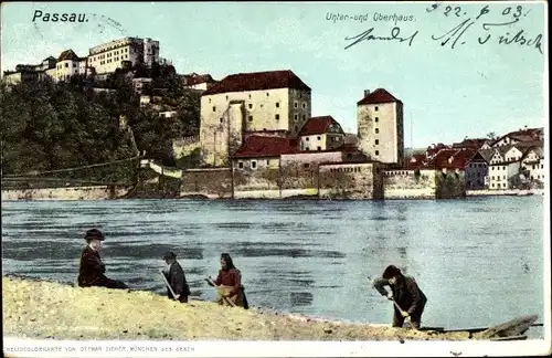 Ak Passau in Niederbayern, schöne Detailansicht
