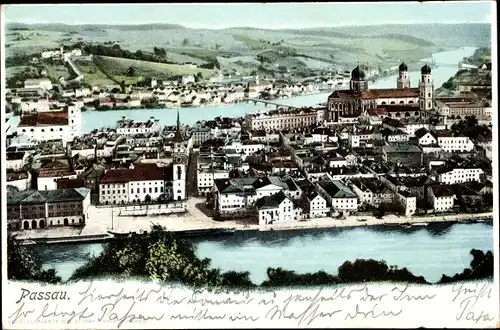 Ak Passau in Niederbayern, schöne Detailansicht