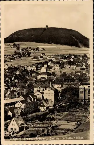 Ak Vejprty Weipert Region Aussig, Blick auf Ortschaft und Bärenstein