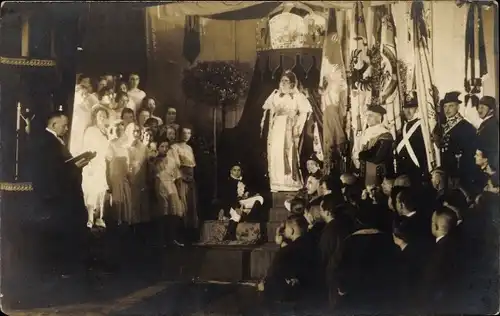 Foto Ak Kleinwechsungen Werther in Thüringen, Theaterstück, Bühnenbild