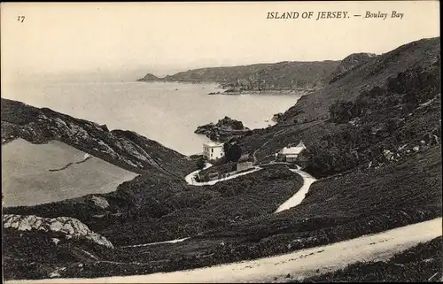 Ak Island of Jersey Kanalinseln, general view of Boulay Bay