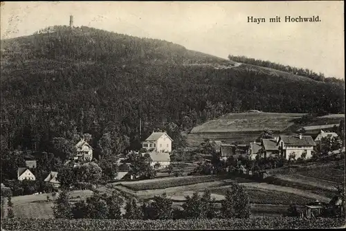 Ak Hain Oybin in Sachsen, Blick auf den Ort mit Umgebung