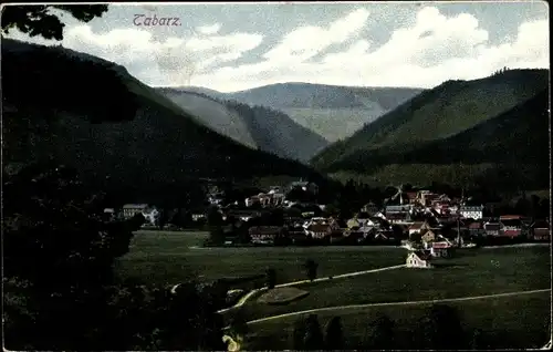 Ak Tabarz im Thüringer Wald, Blick auf den Ort mit Umgebung