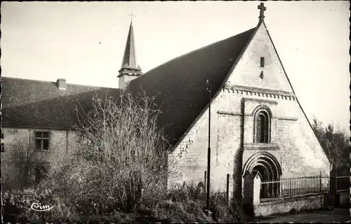 Ak Airaines Somme, Eglise Notre Dame, Blick auf die Kirche, Portal