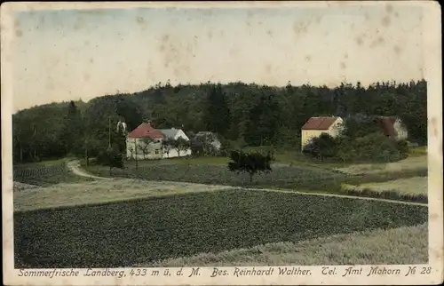 Ak Mohorn Wilsdruff in Sachsen, Sommerfrische Landberg, Besitzer Reinhardt Walther, Wald