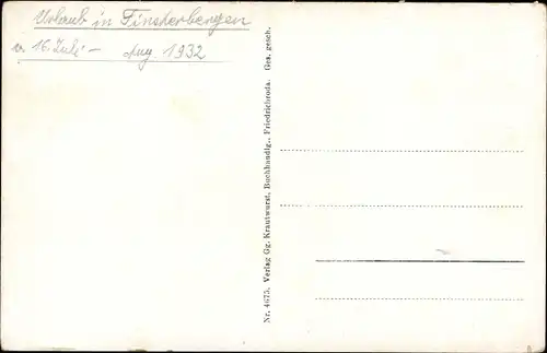 Ak Finsterbergen Friedrichroda Thüringen, Blick auf den Ort mit Umgebung und Kurhaus