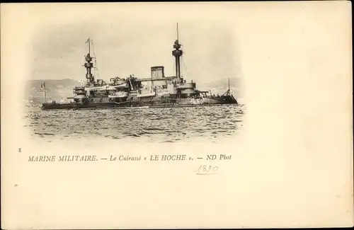 Ak Französisches Kriegsschiff, Le Hoche, Cuirassé, Marine Militaire