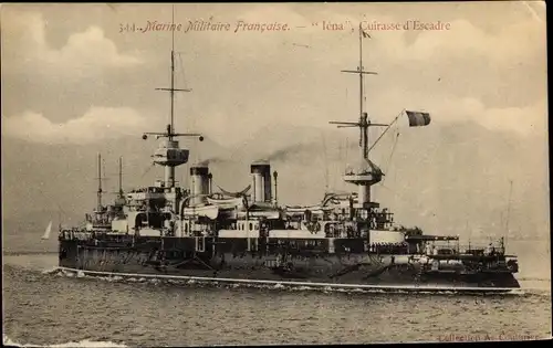 Ak Französisches Kriegsschiff, Iéna, Cuirassé d'Escadre, Marine Militaire Francaise
