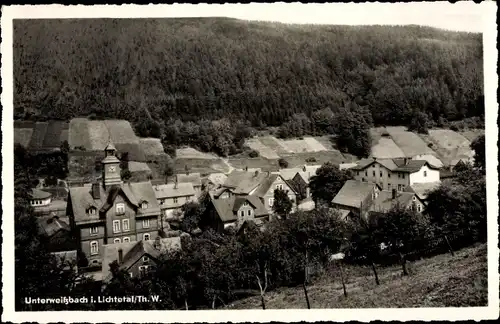 Ak Unterweißbach in Thüringen, Lichtetal, Teilansicht vom Ort