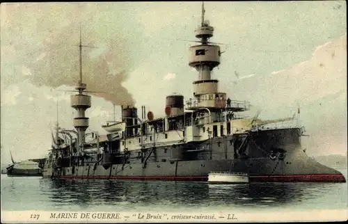 Ak Französisches Kriegsschiff, Le Bruix, Croiseur Cuirassé, Marine de Guerre
