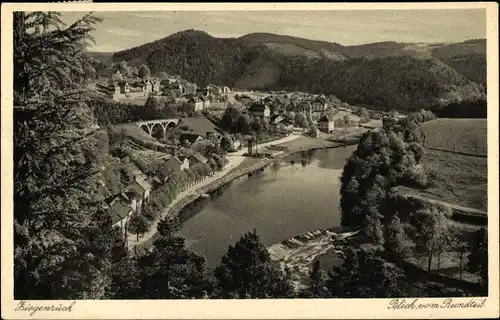 Ak Ziegenrück am Schiefergebirge Thüringen, Blick vom Rundteil, Wasserpartie