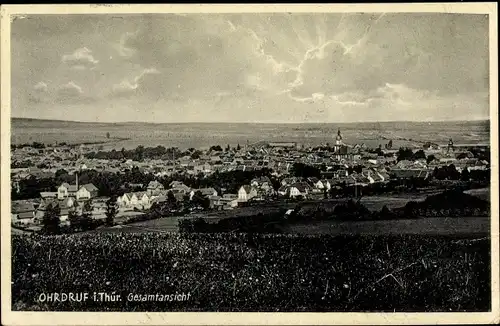 Ak Ohrdruf in Thüringen, Gesamtansicht vom Ort