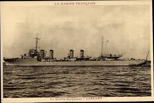 Ak Französisches Kriegsschiff, Cassard, Contre Torpilleur, Marine Francaise