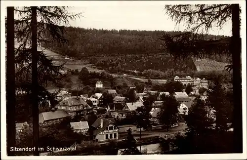 Ak Sitzendorf in Thüringen, Teilansicht vom Ort